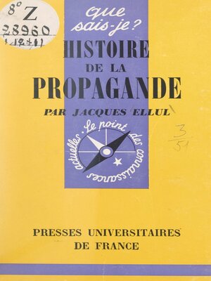 cover image of Histoire de la propagande